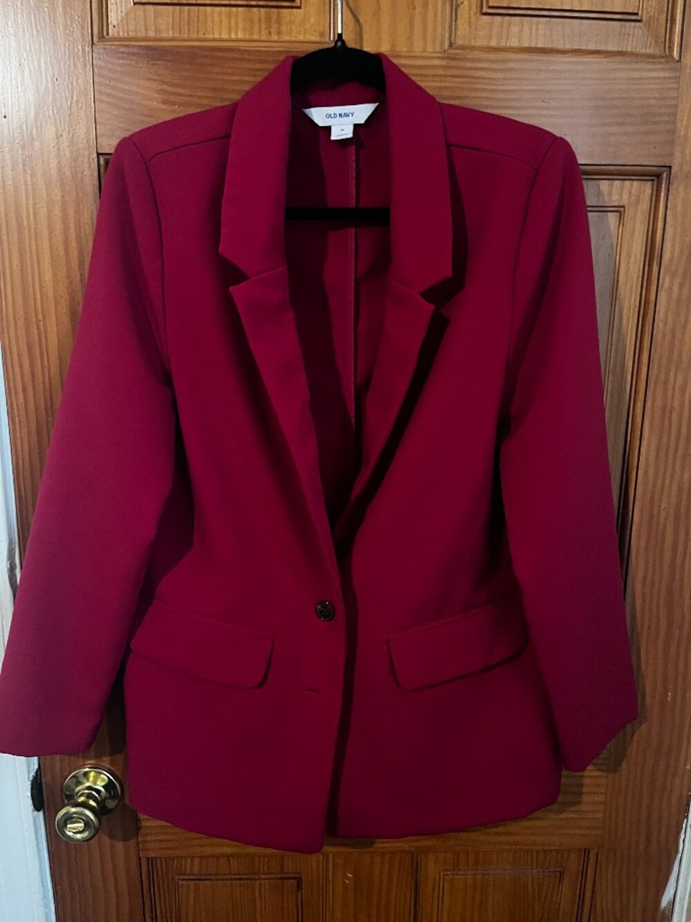 Old Navy Women's Red Boyfriend Blazer